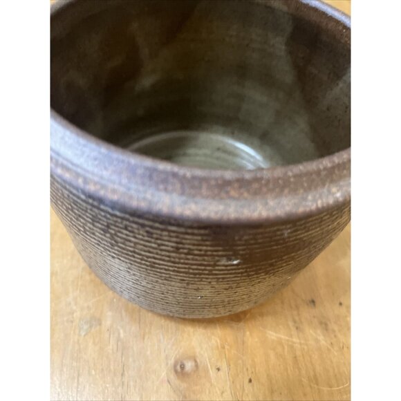 Soda Creek Pottery Paradise Ca Brown Glaze Vase Vintage 6 1/4”T Lid And Pot - Picture 3 of 8